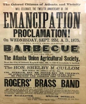 1875 Emancipation Barbecue ad