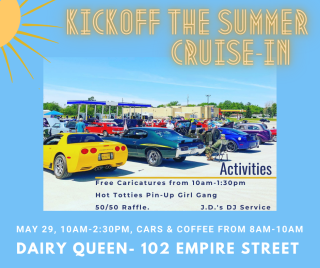 Kickoff the summer cruise-in May 29