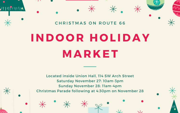Indoor Holiday Market, 28th, 11am-4pm